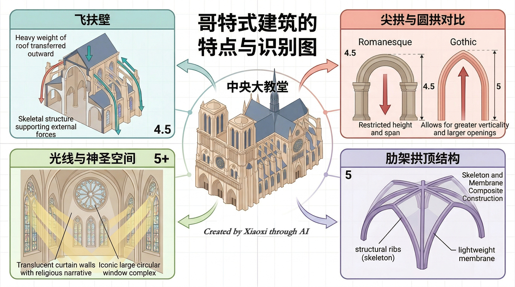 哥特式建筑结构特点
